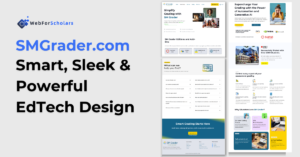Feature image for the SMGrader case study showcasing a sleek, AI-powered grading platform with a modern and intuitive web design, optimized for educators and academic institutions.